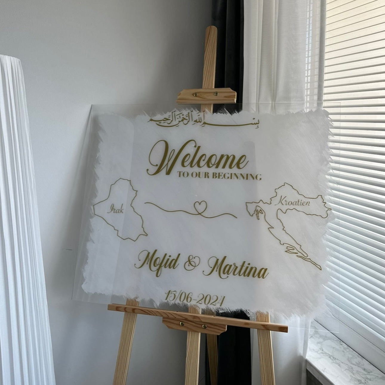 Skylt (Landkartor) - "Welcome to our beginning"