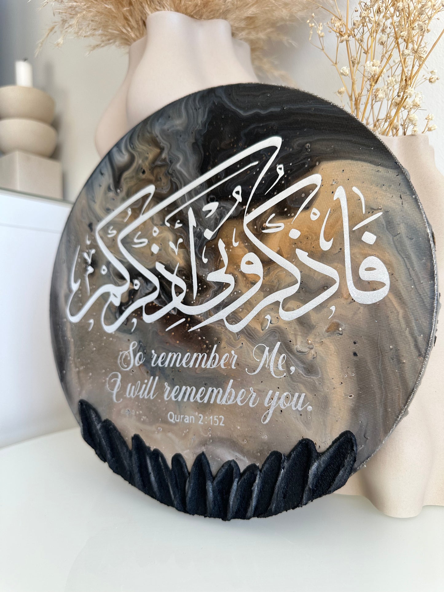 Rund tavla - “So remember Me, I will remember you”